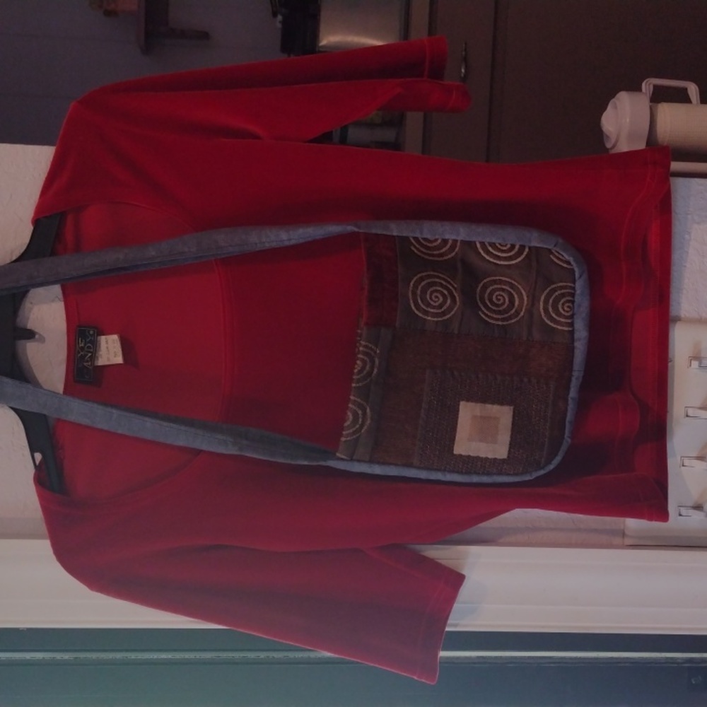 A red velvet shirt by eye candy